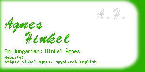 agnes hinkel business card